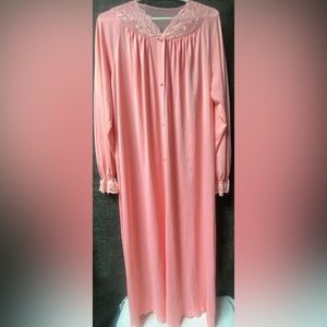 Shadowline Long Button Front Housecoat Robe